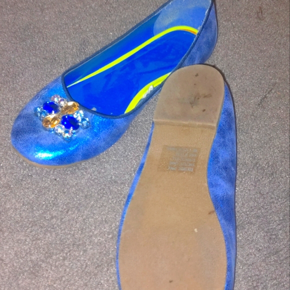 Target Shoes - Jewelled blue ballet flats